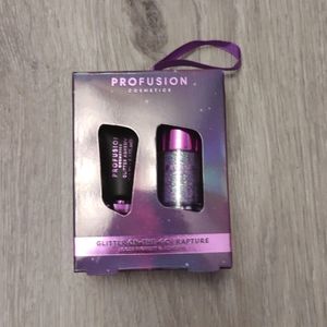 🎉NIB Profusion Cosmetics GLITTER-ON-THE-GO Rapture Loose Pigment and Adh